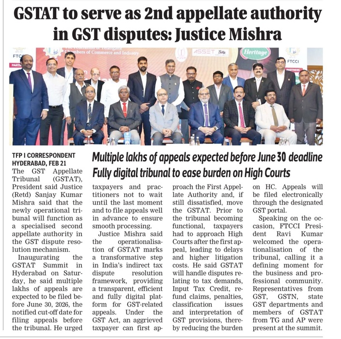 GST Tribunal Awareness Programme Organized By FTCCI In Hyderabad